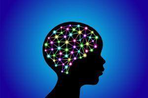 imagen de un Cerebro infantil con conexiones neuronales de colores, símbolo de juegos infantiles que potencian la inteligencia en niños